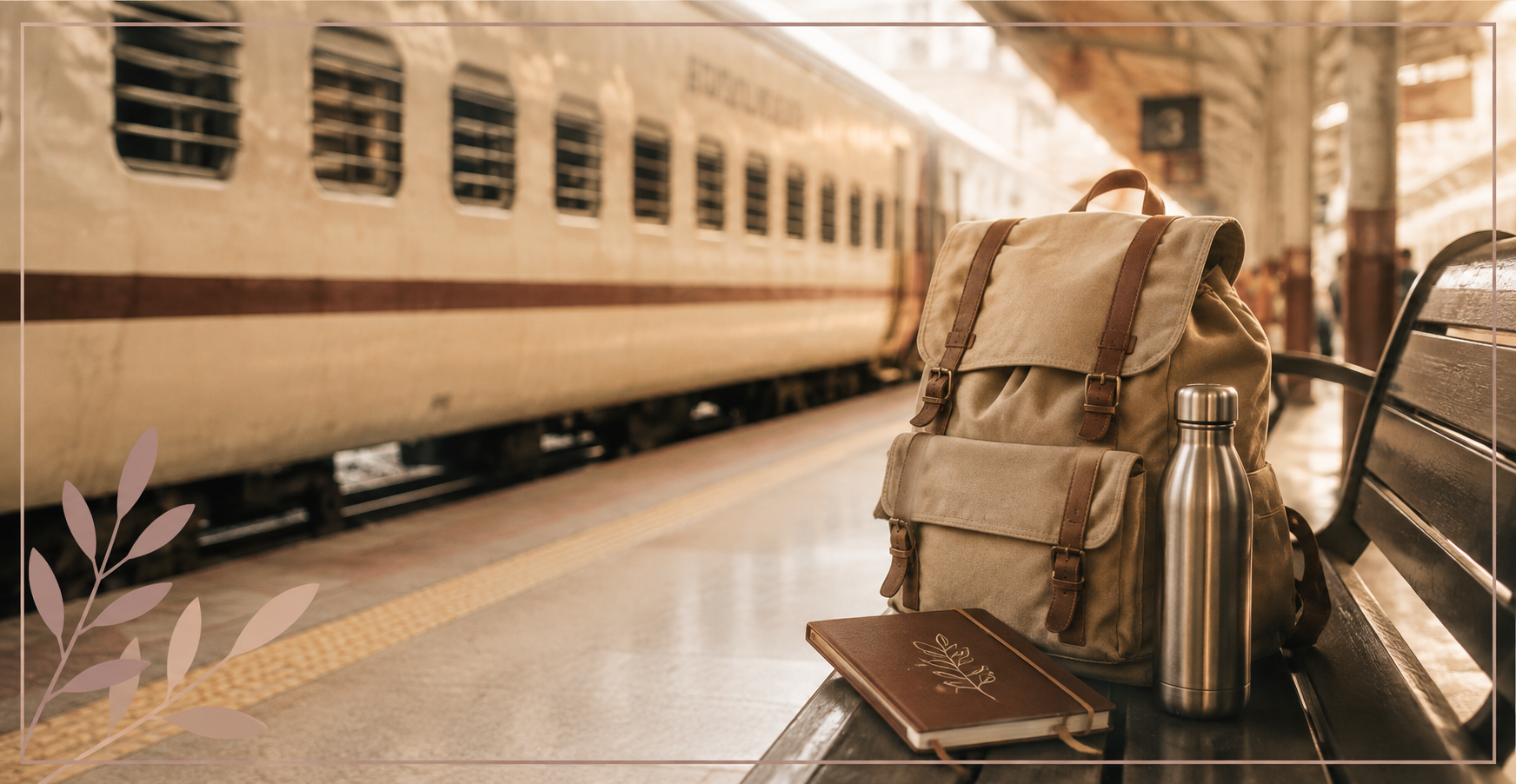 Train travel in India with a woman preparing for her first train journey